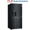 LG 508L Slim French Door Fridge with Non Plumbed Ice and Water Dispenser - Matte Black