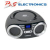Lenoxx Black Portable Boombox CD CD-R/CD-RW Player Speaker/FM radio/Aux in 3.5mm CD813B