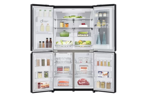 LG 637L French Door Fridge InstaView with Ice and Water Dispenser - Black Matte GF-V706MBLC