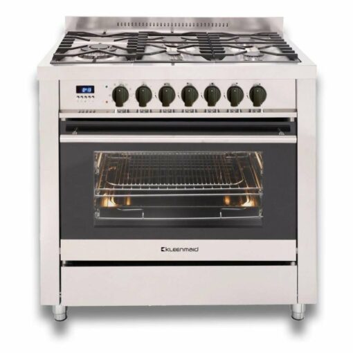 Kleenmaid Stainless Steel Dual Freestanding Fan Forced Oven/Gas Stovetop 90cm_OFS9021