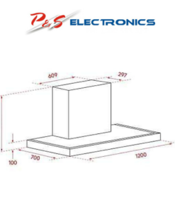 Inalto 120cm Box Canopy Rangehood, ARCBBQ, Carton Damaged