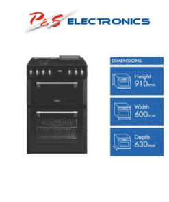 Belling 600mm Mini Richmond Dual Fuel Range Cooker with Two Oven Cavities - Black_BMR60DODFB