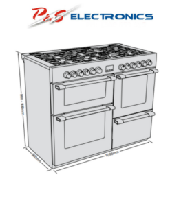 Belling Cookcentre 110cm Duel Fuel Black Freestanding Oven/Stove - BCC1100DFSS