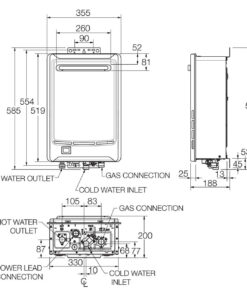 Rheem Natural Gas Continuous Flow Water Heater 26L 876A26NF, NEW